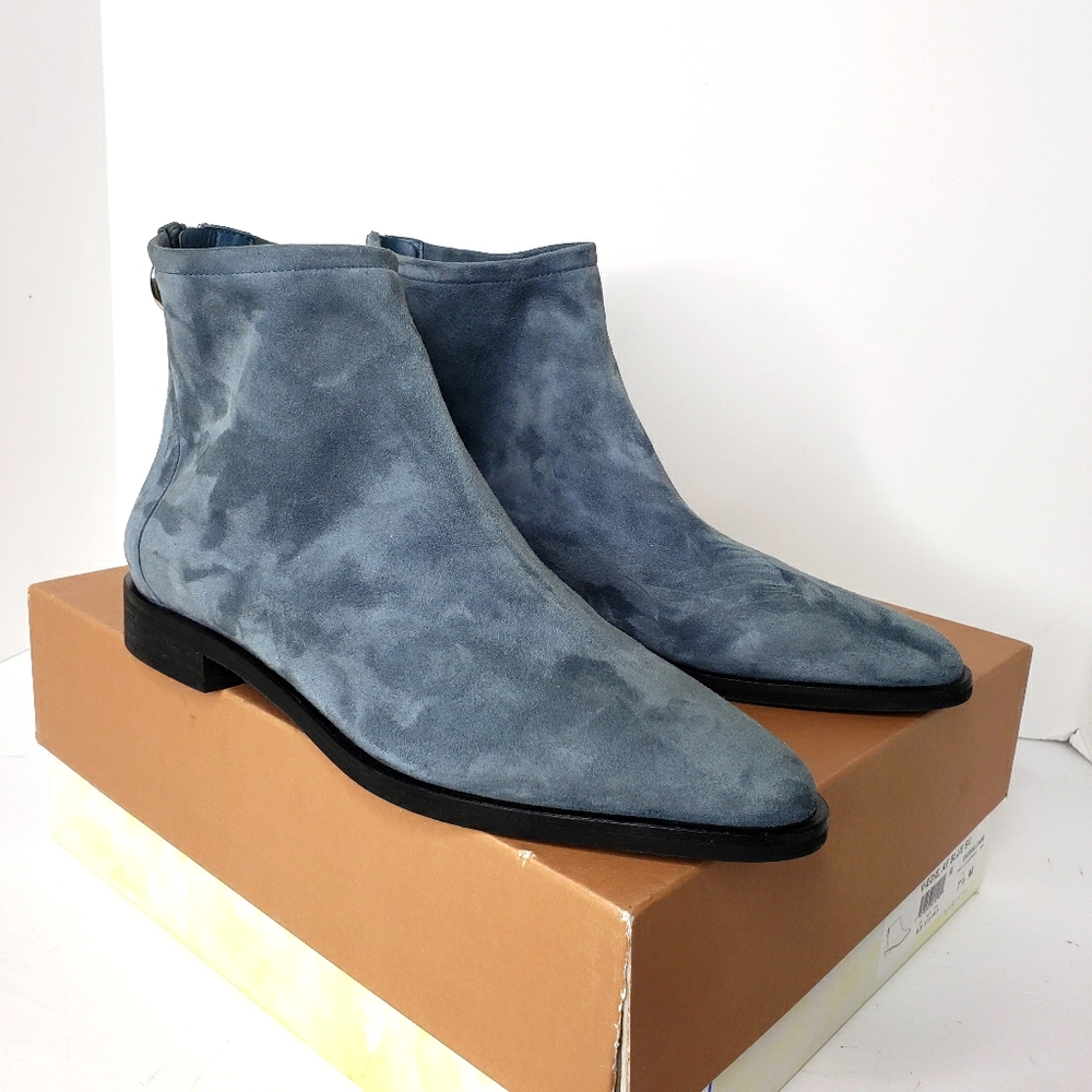Via Spiga Edie Blue Suede Bootie